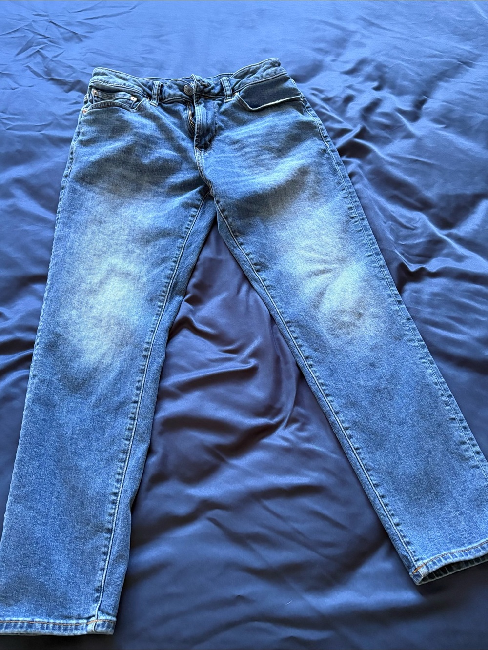 American Eagle Outfitters Light Wash Blue Straight Jeans